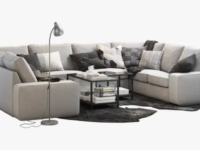 KIVIK 7-seat U-shaped sofa Ikea 3D model