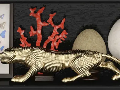 Shelves with decor 3D model