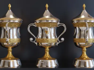 F1 Trophy - Bahrain GP Trophy Low-poly 3D model