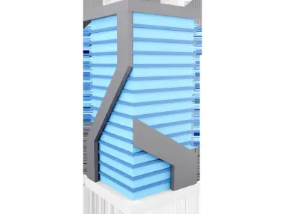 3D apartment or Condominium luxury building icon 3D model