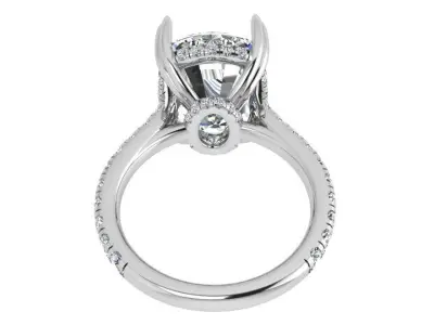 Cushion Diamond Ring 3714 3D print model
