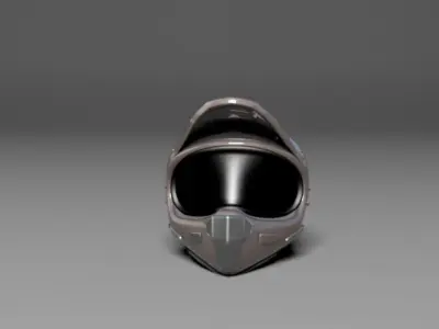 Helmet msi design gaming Low-poly 3D model