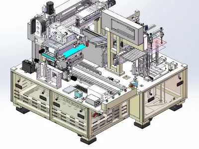 Polarizer laminating machine 3D model