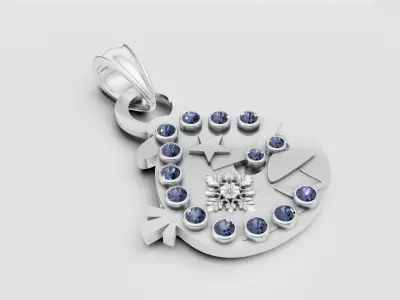 Gold Symbolic PENDANT  3D print model