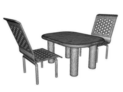 Marvelous Dining Table Set 3D model