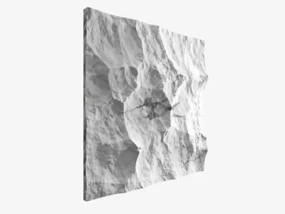 286-RockPanel piece of rock on wall 3D model