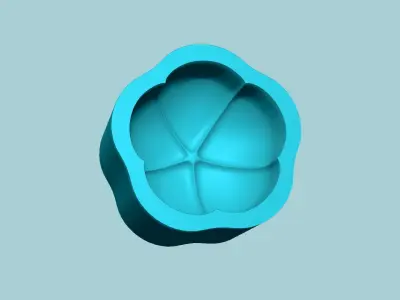 Five Segment Bud Flower Mold - Artificial EVA Molding 3D print model