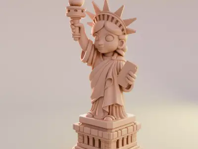 Statue of Liberty Cartoon Decorative Sculpture 3D print model