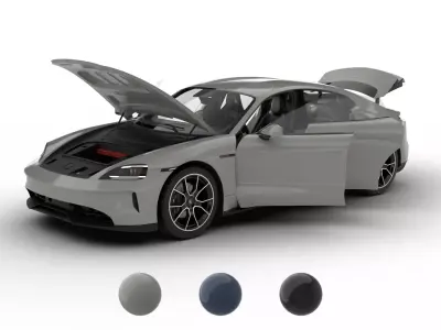 Porsche Taycan 4 2025 HQ 3d model 3D model