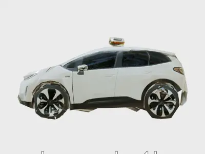 Futuristic Flying Taxi Concept Car Model Low-poly 3D model