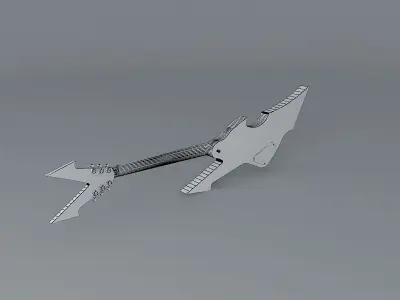 Nasty shaped guitar Free 3D model