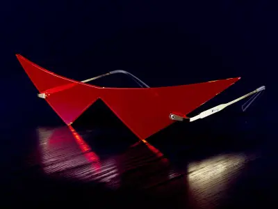 LUXURY CAT TRIANGULAR EYEGLASS - FITS 3D NFTs 3D model