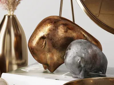 Decorative set v5 3D model