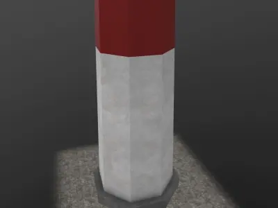 Light House Gelendzhikskiy Low-poly 3D model