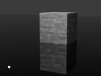 Minecraft Stone Block With Best Textures Colours 3D Model Low-poly 3D model