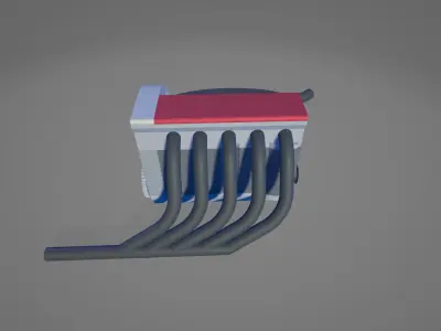 3D Printable Desk-Ready Mini Engine Set - V8 and Inline-Five 3D print model