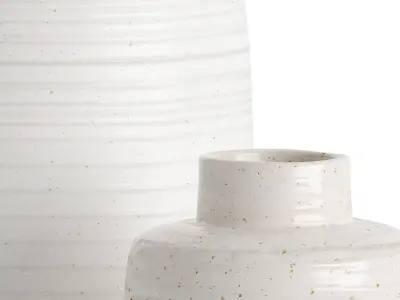 Holden Speckled White Vase 3D model