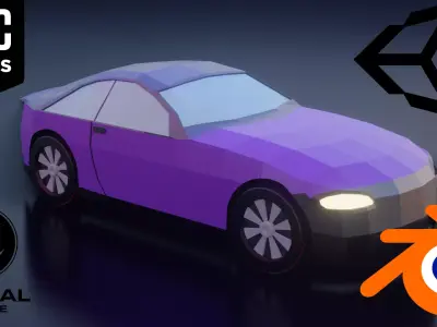 LOW POLY CAR Low-poly 3D model 25