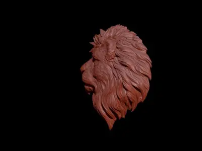 Lion head 3D print model