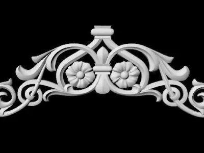 Central decor ornament for furniture 3D model 111