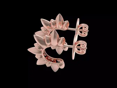 Sunflower earring 3D print model