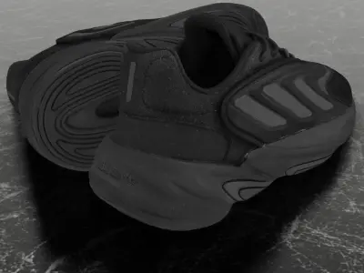 ADIDAS OZWEEGO 3D SHOES - ADIPRENE SERIES - ABSOLUTE BLACK Low-poly 3D model