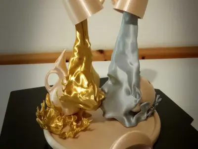 Coffee Kiss optimized for 3D PRINTING 3D print model