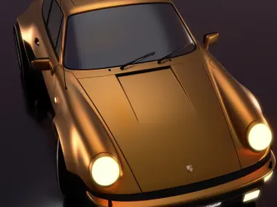 porsche 911 classic LowPoly Low-poly 3D model