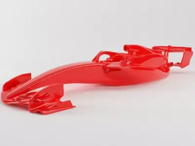 The silhouette of the car Formula 1 car body model 3D print model