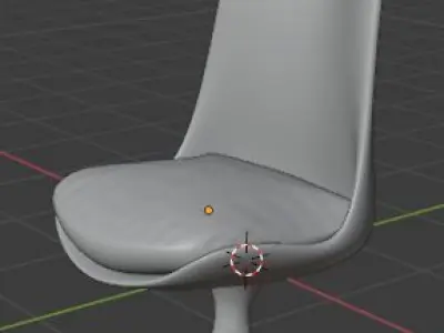 A Brown Cute Chair with A Brown Pillow 3D model