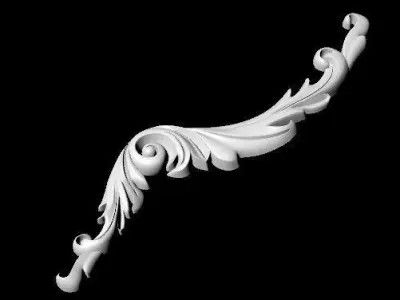 Central decor ornament for furniture 3D model 206