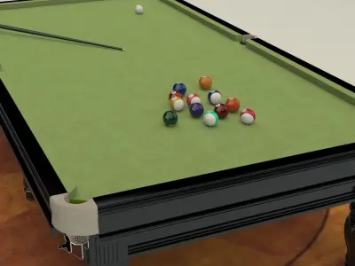 Chinese gold ingot with pool table 3D model