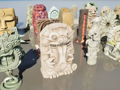Medieval Fantasy Totems Pack 1 3D model