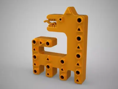Abstract Dog Trinket 3D print model