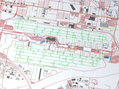 Phoenix Sky Harbor PHX Airport Roads Buildings and Public Trans 3D model
