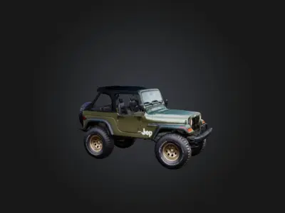 jeep car Low-poly 3D model
