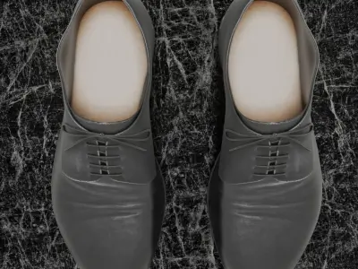 CLASSIC MENS 3D SHOES - LEATHER Low-poly 3D model