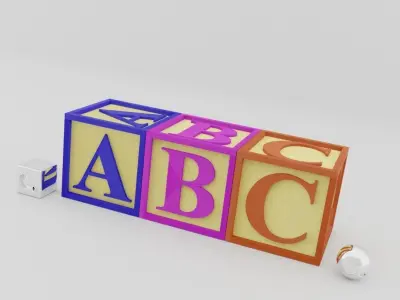 ABC Letters - Kids Letter Blocks 3D model