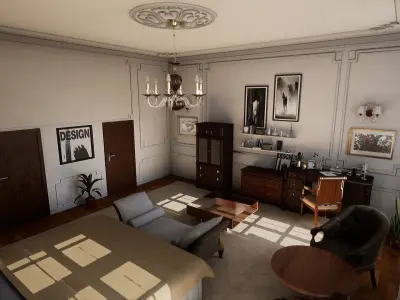 Hotel Room 3D model buy