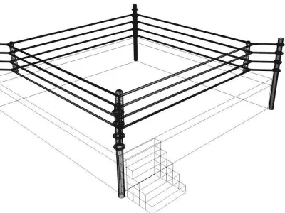 Ring Arena - 4 sided 3D model