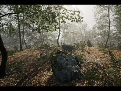 MAE Beech Forest - UE4 and UE5 Low-poly 3D model