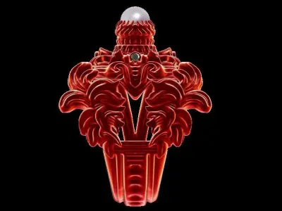 Pearl Ornament Ring 3D print model