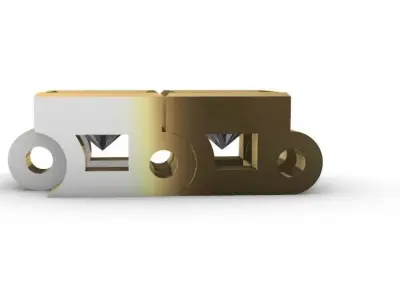 Riviera Bracelet Round 3mm Gold Silver 3D print model