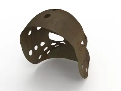 Low-poly duck style goalie hockey mask Low-poly 3D model