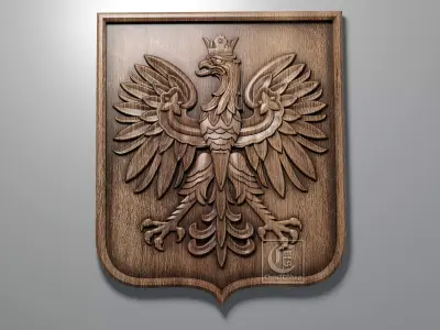 Coat of arms of Poland - Digital model for CNC and 3D Printer 3D model