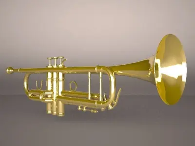 Trumpet golden 3D model
