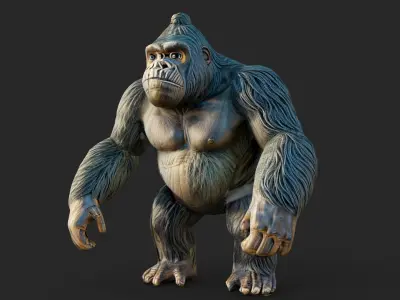 King Kong Cartoon Low-poly 3D model