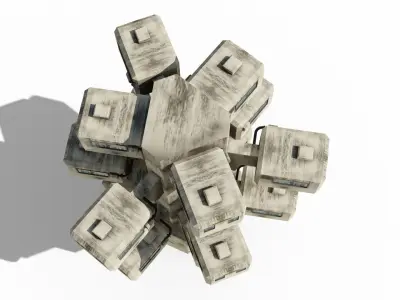 Building CAPSULE Low Poly Low-poly 3D model