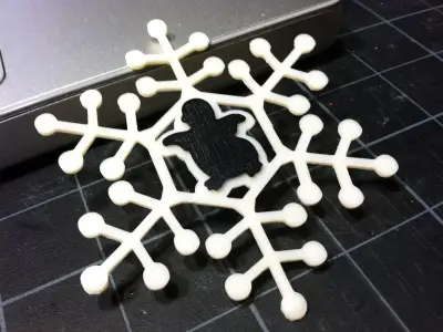 Penguin Snowflake Free 3D print model