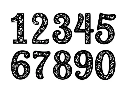 Numeric Art 2D Number 3D print model